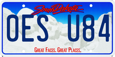SD license plate 0ESU84