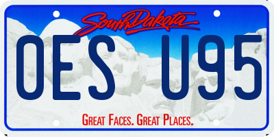 SD license plate 0ESU95
