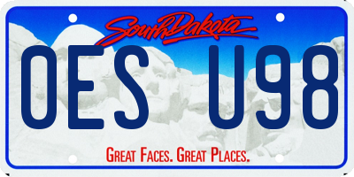 SD license plate 0ESU98