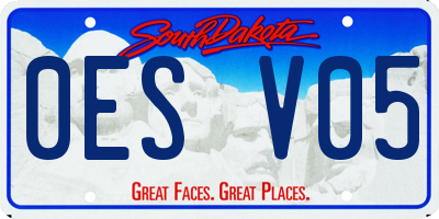 SD license plate 0ESV05