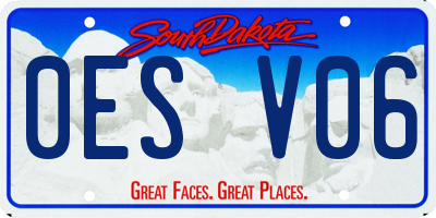 SD license plate 0ESV06