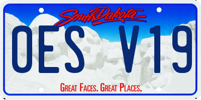 SD license plate 0ESV19