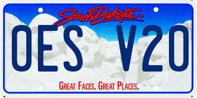SD license plate 0ESV20