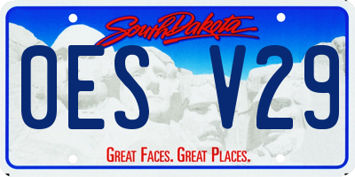 SD license plate 0ESV29