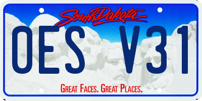 SD license plate 0ESV31