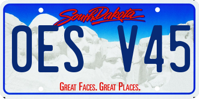 SD license plate 0ESV45