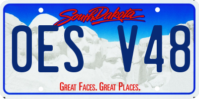 SD license plate 0ESV48