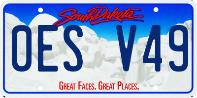 SD license plate 0ESV49