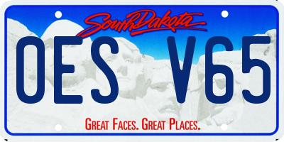 SD license plate 0ESV65