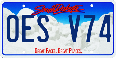 SD license plate 0ESV74