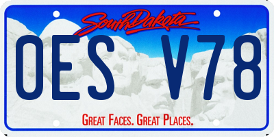 SD license plate 0ESV78