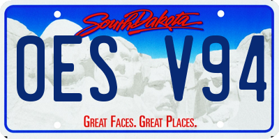 SD license plate 0ESV94