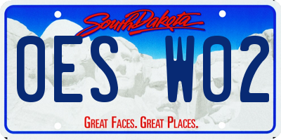 SD license plate 0ESW02