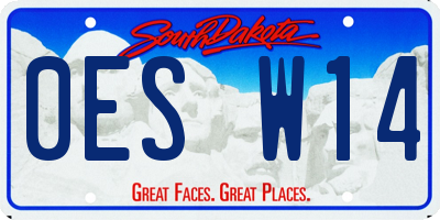 SD license plate 0ESW14