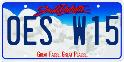 SD license plate 0ESW15