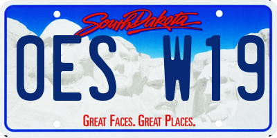 SD license plate 0ESW19