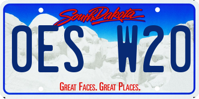 SD license plate 0ESW20
