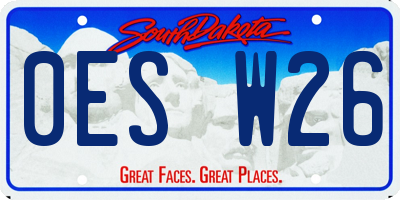 SD license plate 0ESW26