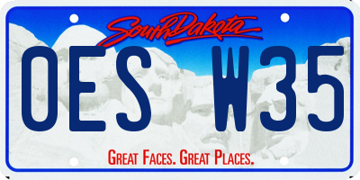 SD license plate 0ESW35
