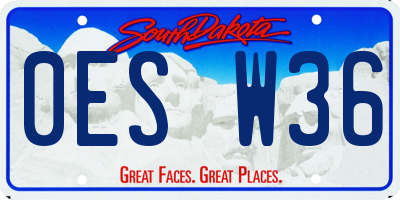 SD license plate 0ESW36
