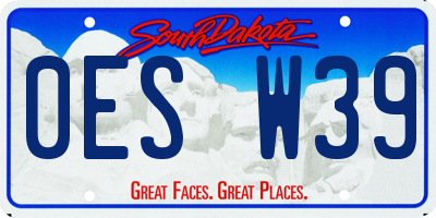 SD license plate 0ESW39