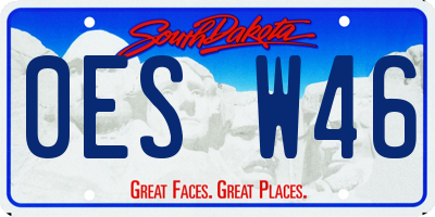 SD license plate 0ESW46