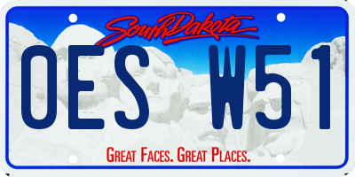 SD license plate 0ESW51