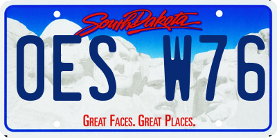 SD license plate 0ESW76