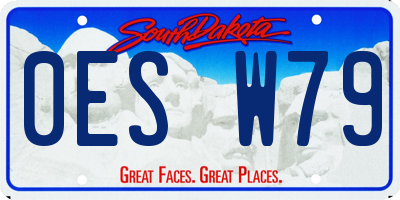 SD license plate 0ESW79