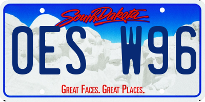 SD license plate 0ESW96