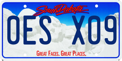 SD license plate 0ESX09