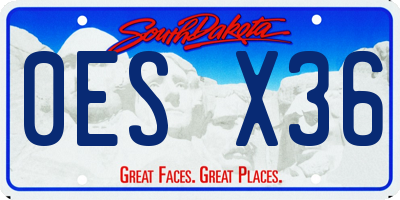 SD license plate 0ESX36