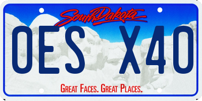 SD license plate 0ESX40