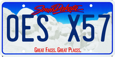 SD license plate 0ESX57