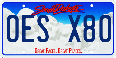SD license plate 0ESX80