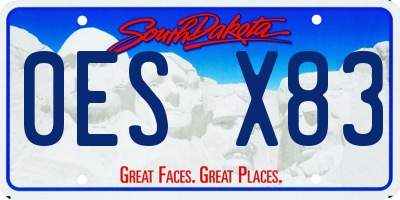 SD license plate 0ESX83