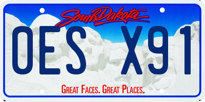 SD license plate 0ESX91