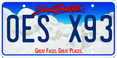 SD license plate 0ESX93