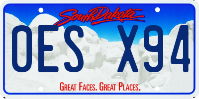 SD license plate 0ESX94