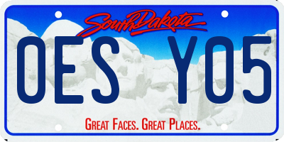 SD license plate 0ESY05