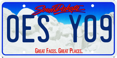 SD license plate 0ESY09