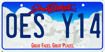 SD license plate 0ESY14