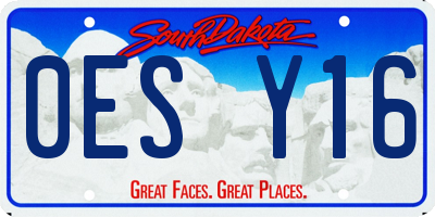 SD license plate 0ESY16