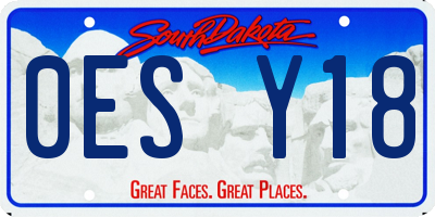 SD license plate 0ESY18