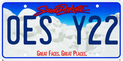 SD license plate 0ESY22