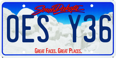SD license plate 0ESY36