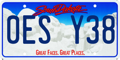 SD license plate 0ESY38