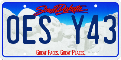 SD license plate 0ESY43