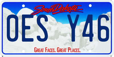 SD license plate 0ESY46