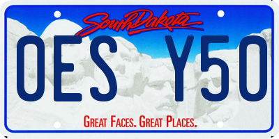 SD license plate 0ESY50